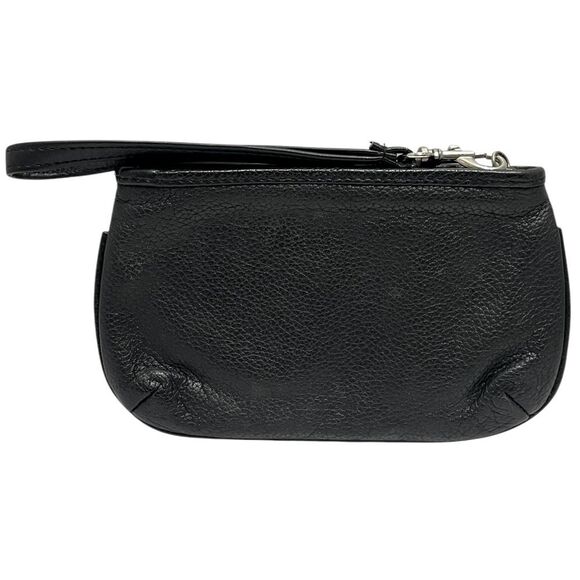 Kenneth Cole Reaction Black Leather Wristlet - Picture 2 of 5
